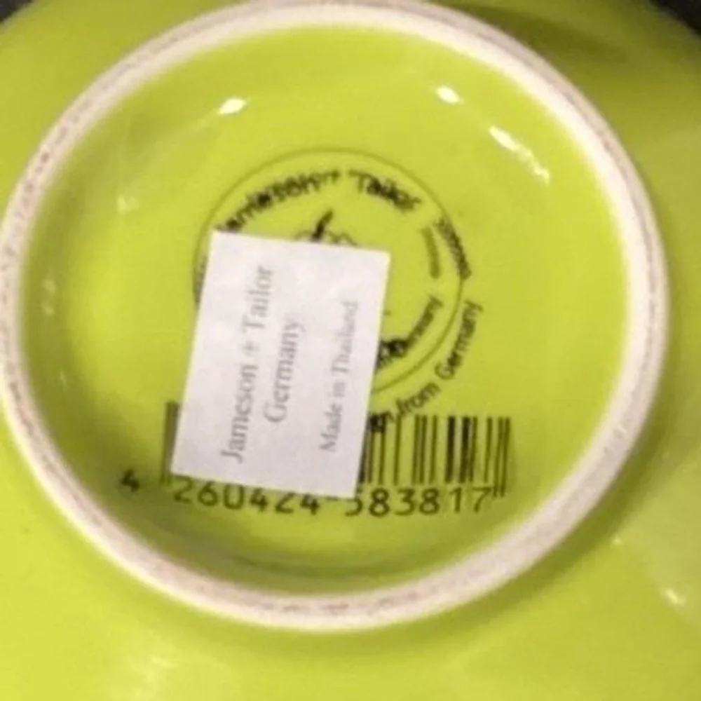 Jameson & Tailor Lime Green Cereal Bowls, Set of 3, Vintage Boutique Kitchenware